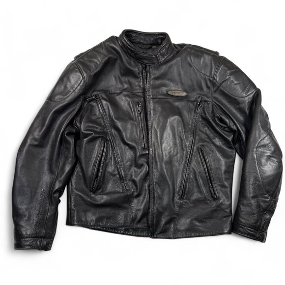 Harley Davidson FXRG Leather Jacket Mens Large Padded Armor 3 in 1 Heavyweight - Picture 1 of 16